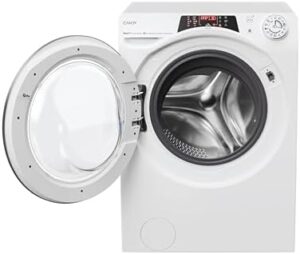 Lavasciuga Candy RapidÒ ROW 4856DWMS7-S, perfetta per famiglie numerose con capacità 8+5 KG e funzione vapore.