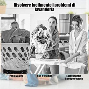 DREAMADE Mini Lavatrice, portatile e compatta, ideale per piccoli spazi e carico 3,5 kg, con pompa di drenaggio.