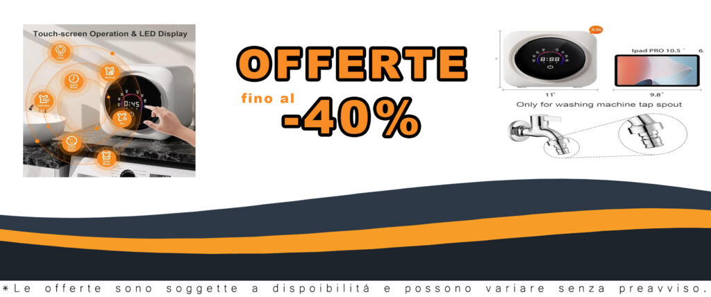 Mini lavatrice portatile a tamburo, compatta e versatile, ideale per appartamenti e viaggi