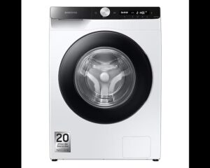 Lavatrice Samsung WW90T534DAWCS3 con capacità di 9 kg, velocità di centrifuga 1400 rpm e tecnologia EcoBubble.