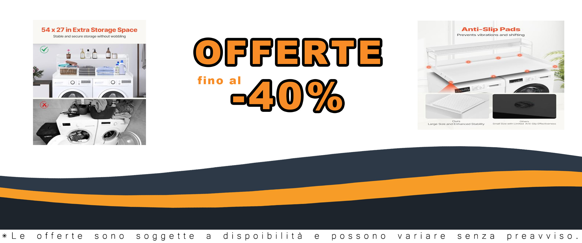 VEVOR Piano di Lavoro per Lavatrice e Asciugatrice con Ripiano a 2 Livelli, Cuscinetti Antiscivolo, e Copertura Impermeabile