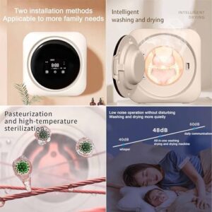 DDZJTPP Mini Lavatrice e Asciugatrice da 3,5 Litri, perfetta per appartamenti, dormitori e uffici, compatta e silenziosa