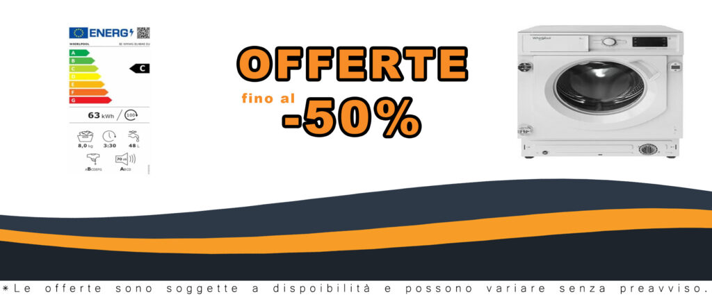 Lavatrice Whirlpool BIWMWG81485EU 8 kg, modello compatto e efficiente con alta classe energetica A+++, ideale per famiglie di medie dimensioni.