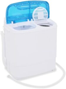 LAPOOH Mini Lavatrice a Vaschetta Doppia 5,6 kg, perfetta per piccoli appartamenti e spazi ridotti.