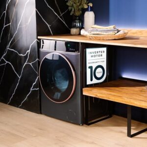 Cecotec Lavatrice 9Kg con Autodose Bolero DressCode 9900 in acciaio, schermo 10,3", Inverter e SteamMax
