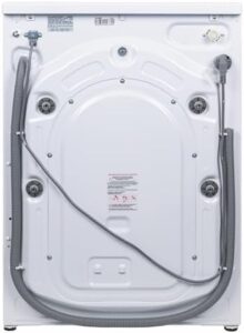 Lavatrice Kooper 6 Kg, bianca, con 15 programmi automatici e 1000 RPM, ideale per famiglie.
