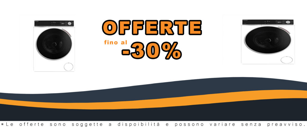 Lavatrice Sharp ES-NFB814CWA - Carica Frontale, 8Kg, 1400 giri, Classe A, con codice sconto disponibile