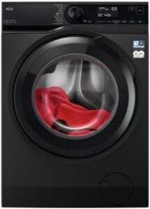 Lavatrice AEG LR7BLACK 9 kg con caricamento frontale e velocità di centrifuga 1351 giri/min in colore nero