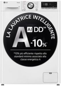 Lavatrice LG F4R7009TSWB 9 Kg, 1400 giri, Inverter, Classe A - Efficienza e prestazioni elevate per la tua casa