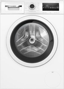 Immagine della lavatrice Bosch WAN28208II Serie 4 e dell'asciugatrice Bosch WTH85V18II Serie 4 in azione, perfetti per la cura dei tuoi capi