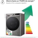 Lavatrice LG F4WR7009AGS Serie 700, classe A, 9 Kg, 1400 rpm, AI Direct Drive™ e TurboWash™360˚ in acciaio inox