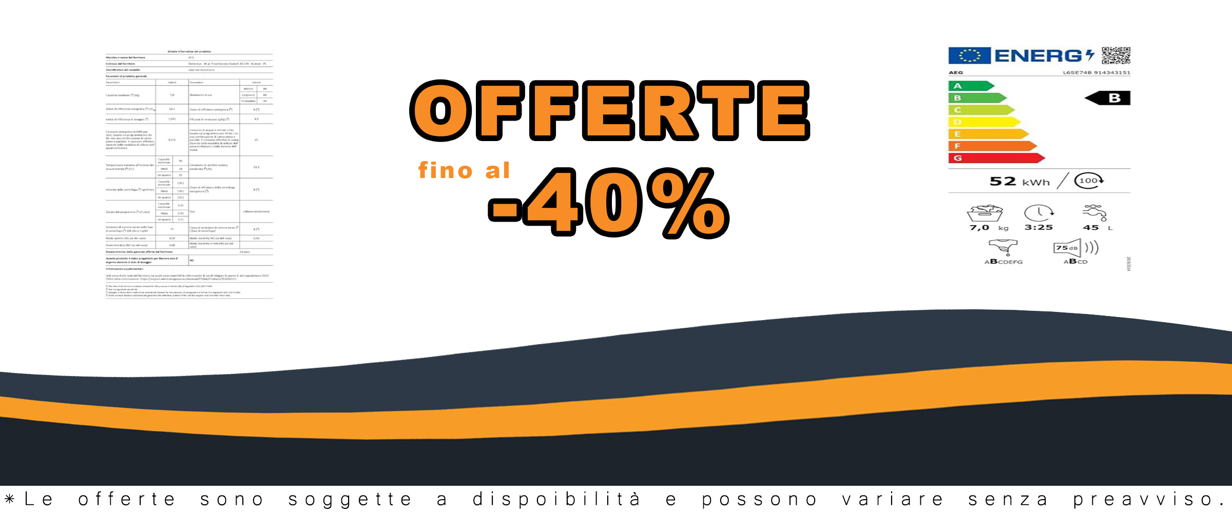 AEG L6SE74B - Lavatrice da 7 kg con Motore Inverter, Classe B e 1351 giri/min