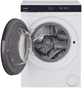 Lavatrice Candy BS 410B10-S da 10 kg, 1400 giri/min, classe A, caricamento frontale.
