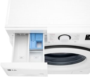 LG AI DD D4R3009NSWW Lavasciuga 9 - 6kg Serie R3, lavatrice e asciugatrice bianca con motore inverter Direct Drive e funzionalità avanzate