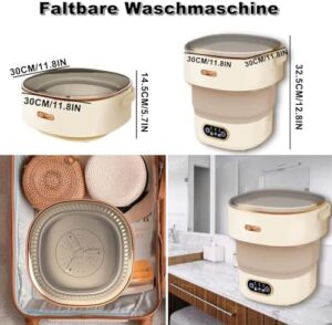 Mini lavatrice da campeggio 16L, compatta e pratica, perfetta per biancheria intima e piccoli capi.