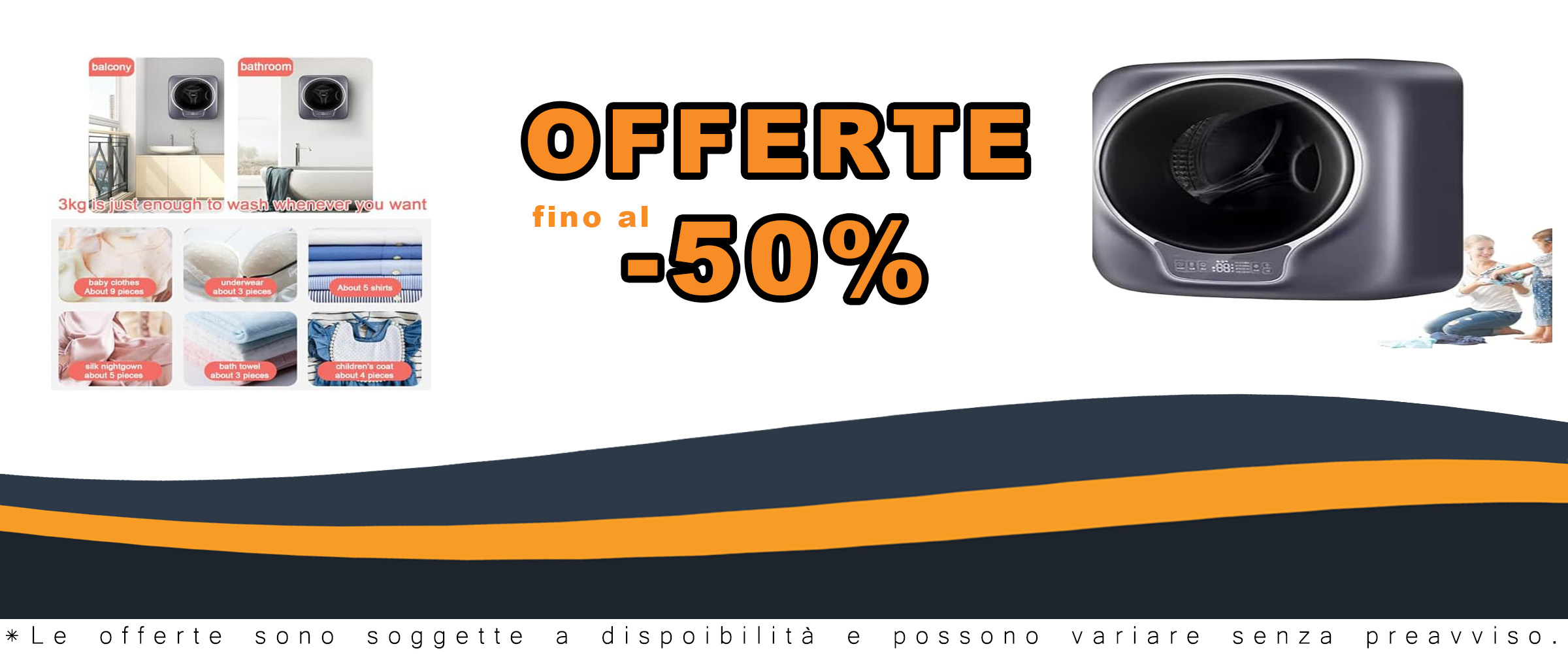 Mini lavatrice portatile Qiang con capacità di 3kg, perfetta per biancheria intima e piccoli indumenti
