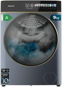 Cecotec Lavatrice 9Kg Carica Frontale Bolero DressCode 9900 Inverter FullColor Ice Blue A. Blu con display 10,3" e funzione SteamMax