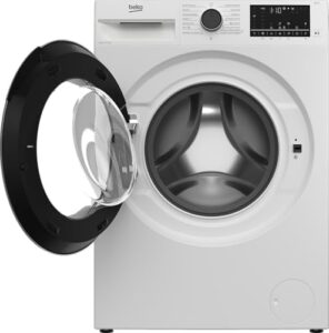 Lavatrice BEKO B3WFT510415W con capacità 10 kg, velocità di centrifuga 1400 rpm e design moderno, ideale per famiglie numerose.