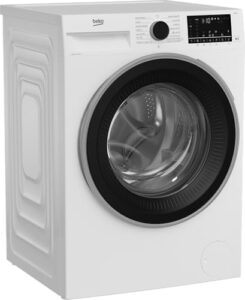 Lavatrice BEKO B3WFT510415W con capacità 10 kg, velocità di centrifuga 1400 rpm e design moderno, ideale per famiglie numerose.