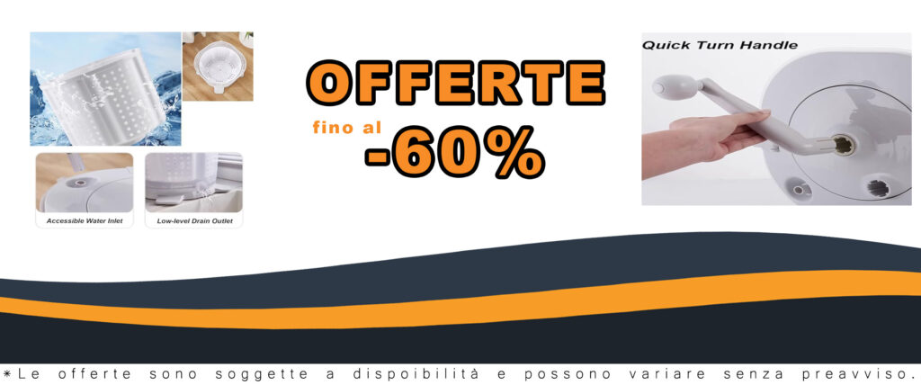 Mini lavatrice manuale senza corrente, compatta e portatile, ideale per campeggio e viaggi, con capacità di 10L e centrifuga.
