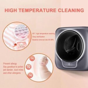 JJENXYYDS Lavatrice a tamburo frontale automatica da 3 kg montata a parete, perfetta per spazi piccoli e dormitori.