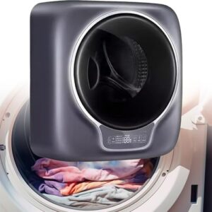 Lavatrice compatta a parete JJENXYYDS, automatica, ideale per piccoli appartamenti e dormitori, con pannello di controllo e App per il lavaggio ad alta temperatura e basso rumore.