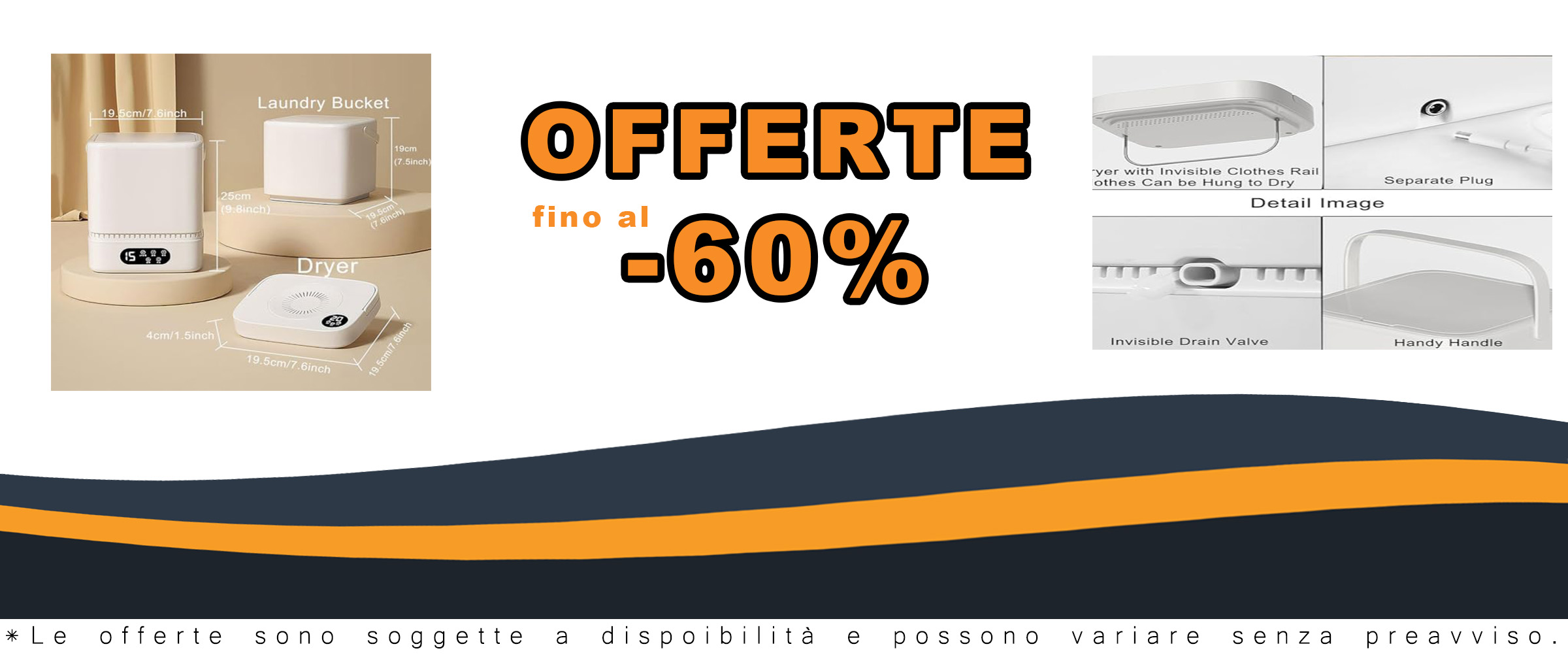 Mini lavatrice SAWEEZ da 5 litri con funzione lavasciuga, ideale per campeggio e piccoli spazi  