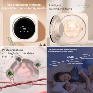 DPDZSW Mini Lavatrice con Asciugatrice, compatta e automatica, perfetta per piccoli spazi come appartamenti o dormitori.
