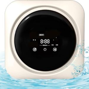 Mini lavatrice portatile YLPDDMM in azione, perfetta per biancheria intima e calzini, con funzione di riscaldamento e asciugatura