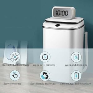 Mini Lavatrice Portatile con cestello in acciaio inox, perfetta per spazi ridotti e viaggi