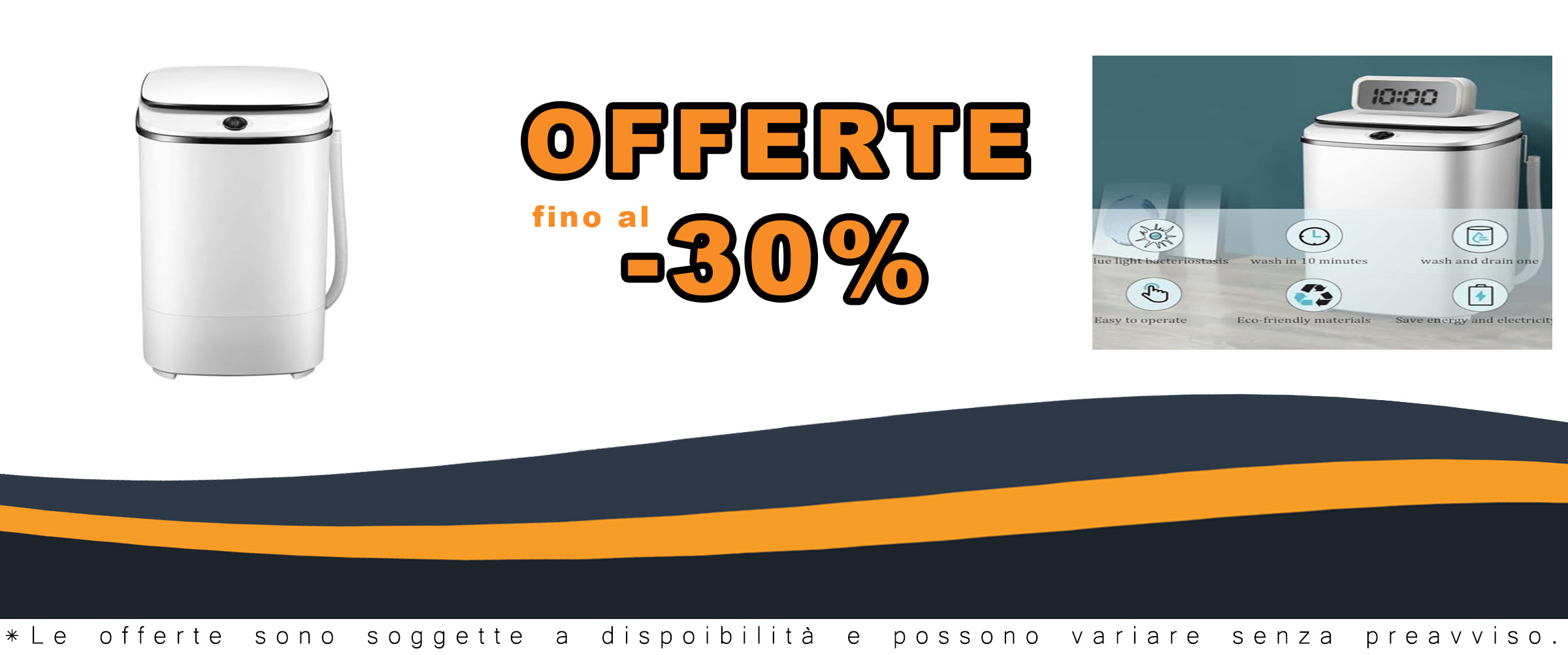 Mini Lavatrice Portatile con cestello in acciaio inox, perfetta per spazi ridotti e viaggi