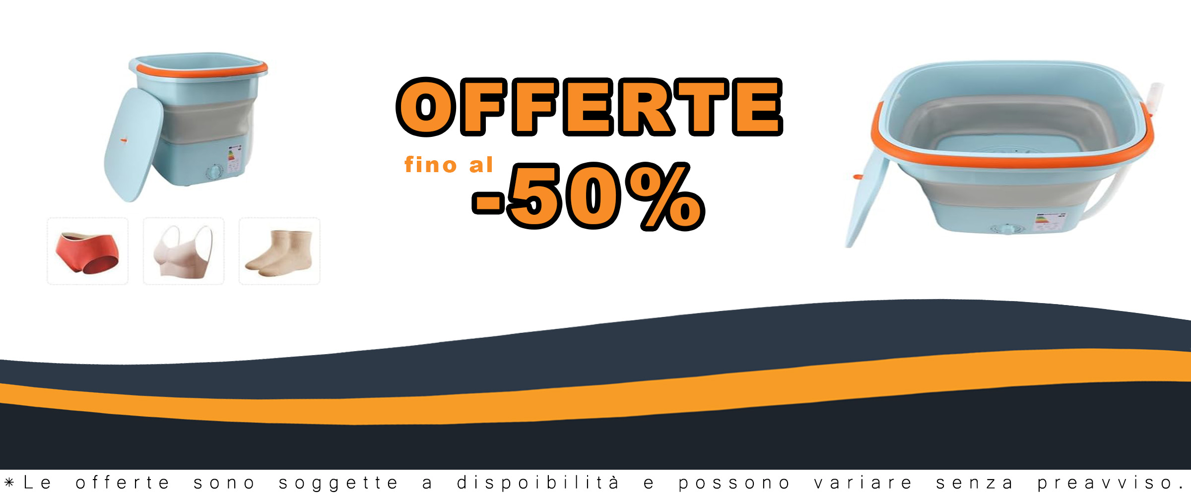 Lavatrice portatile pieghevole blu, completamente automatica, perfetta per balconi e spazi ridotti