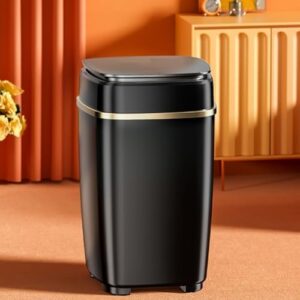 Mini lavatrice portatile con funzione di lavaggio automatico e centrifuga, ideale per biancheria intima, calzini e vestiti, di colore nero.