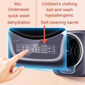 DMXQJK Mini Lavatrice e Asciugatrice 3KG, compatta e automatica, perfetta per dormitori e viaggi