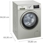 Siemens Lavatrice iQ300, 9 kg, 1400 r.p.m, acciaio opaco anti-impronta con motore iQdrive e programma outdoor.