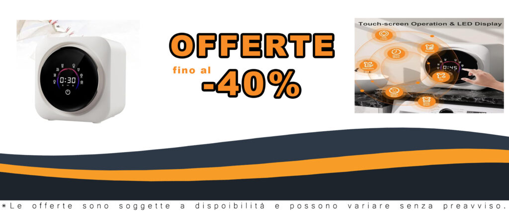 Mini lavatrice e asciugatrice compatta da 3,5 litri sospesa a parete, ideale per hotel, camper e appartamenti.