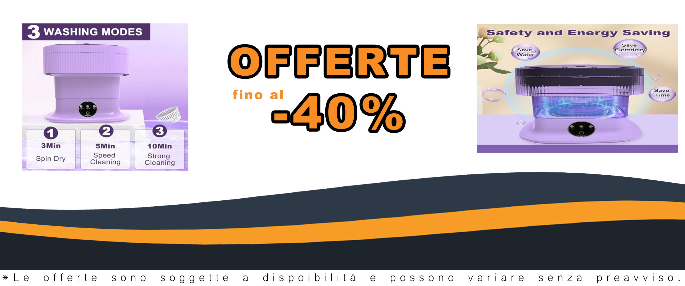 Mini lavatrice portatile 12 litri, compatta e pieghevole, ideale per appartamenti, dormitori e viaggi.