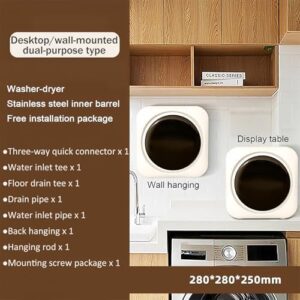 Lavatrice automatica da 3,5L per biancheria intima e calzini con secchio in acciaio inox, ideale per piccoli appartamenti, camper e hotel.