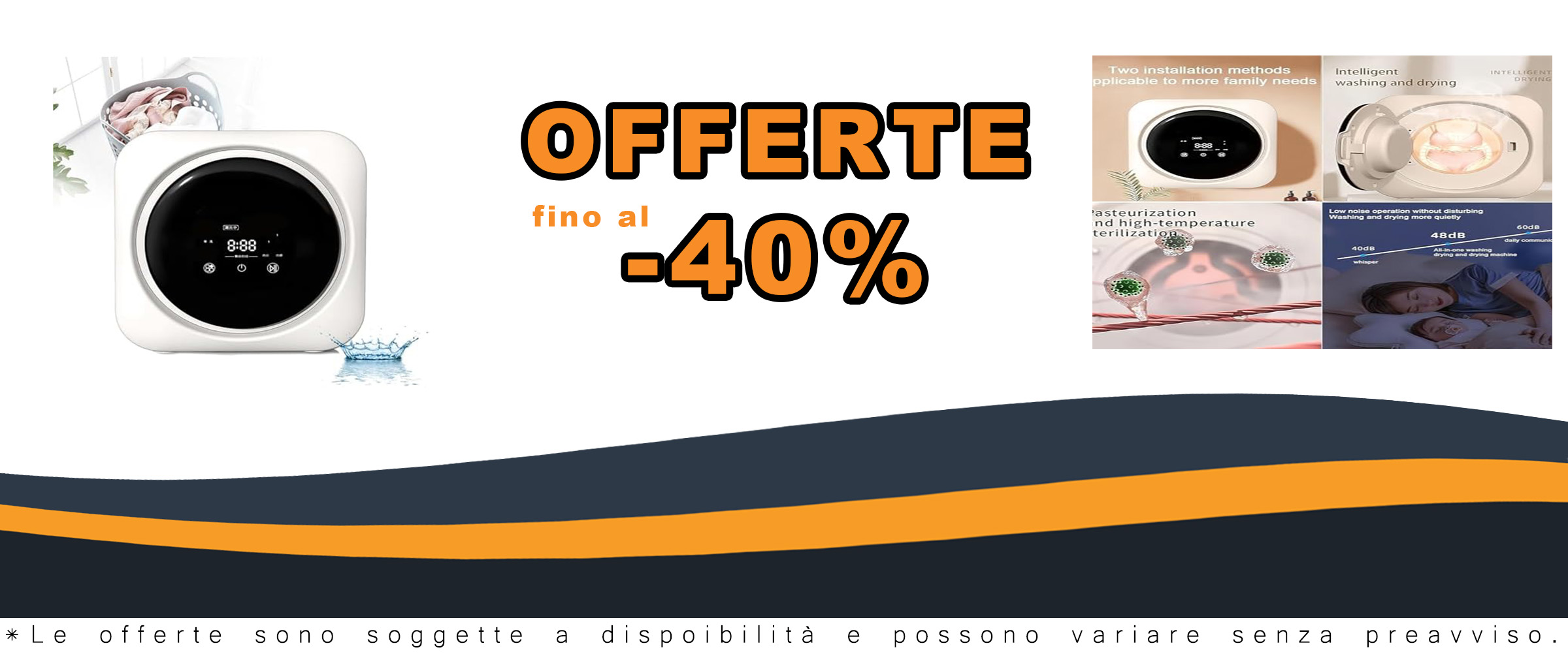 SAIYERUS Lavatrice Portatile Automatica da 3,5 L, ideale per piccoli vestiti, biancheria intima e calzini, con funzione asciugatrice.