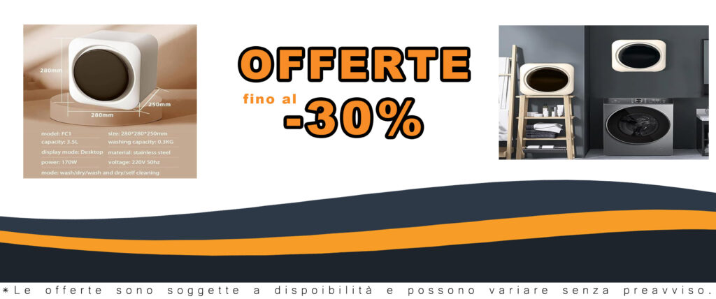 Lavatrice portatile e asciugatrice combinata da 3,5 litri, perfetta per capi delicati come biancheria intima e camicie.