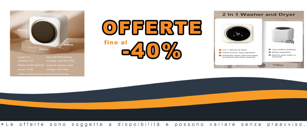 Mini lavatrice portatile 170W, ideale per il lavaggio in viaggio e in piccoli spazi come dormitori, con funzione di asciugatura inclusa.