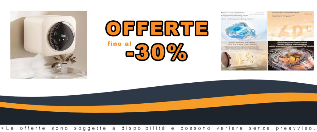Mini lavatrice da parete da 3,5 litri, ideale per piccoli vestiti e biancheria intima.