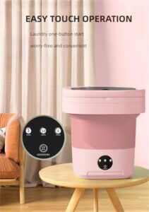 Lavatrice portatile mini lavatrice 11L, compatta e pieghevole, perfetta per spazi ristretti e capi delicati come biancheria intima e vestiti per bambini.