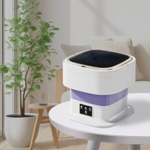 Lavatrice portatile pieghevole 11,5 l per biancheria intima, vestiti per bambini, calzini, ideale per campeggio e piccole abitazioni.