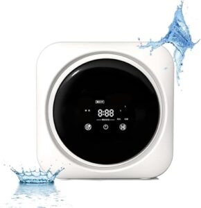 Lavatrice Asciugatrice Portatile 2 in 1 per lavare e asciugare piccoli vestiti e biancheria intima, con funzione automatica e montaggio a parete.