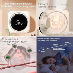 Lavatrice e asciugatrice portatile mini da 3,5L con touch screen LCD e cestello in acciaio inox, ideale per appartamenti e dormitori.