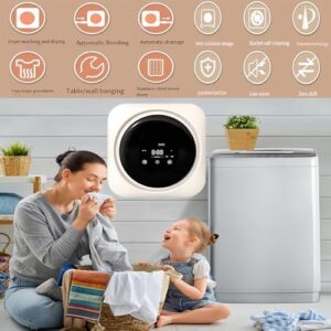Lavatrice e asciugatrice portatile mini da 3,5L con touch screen LCD e cestello in acciaio inox, ideale per appartamenti e dormitori.