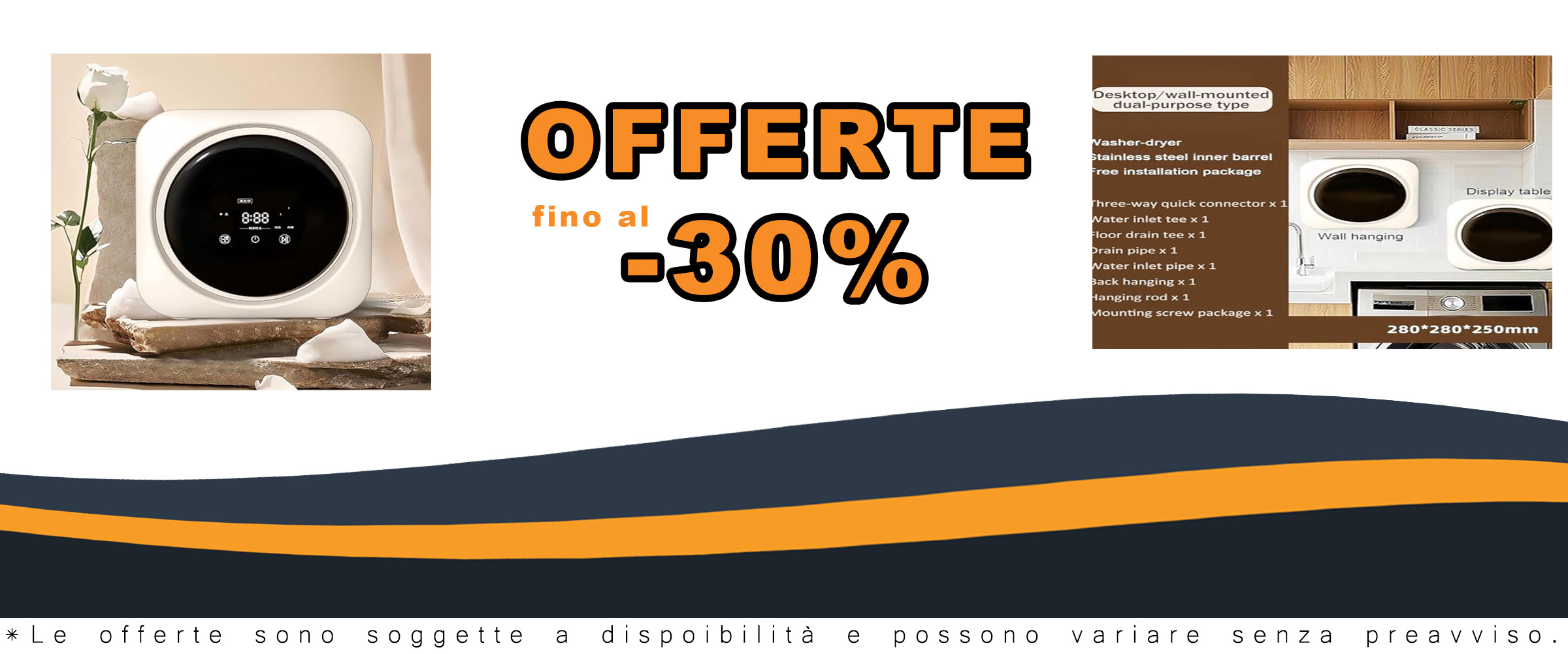 Mini Lavatrice e Asciugatrice Portatile 2 in 1 con pannello LCD, ideale per spazi piccoli e biancheria intima