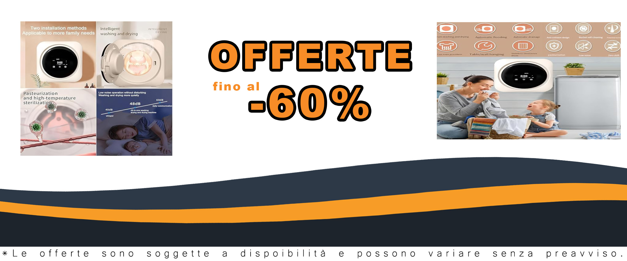 Mini lavatrice e asciugatrice portatile 2 in 1 con pannello LCD e cestello in acciaio inox per biancheria intima e calzini