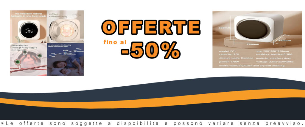 Mini lavatrice portatile e asciugatrice compatta, ideale per appartamenti, hotel e RV, con cestello in acciaio inox.